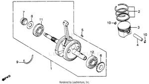 Crankshaft + Piston Schematic
