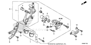 Rear Brake Caliper Schematic