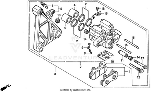 Rear Brake Caliper Schematic