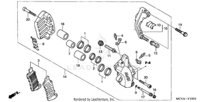 Left Front Brake Caliper Schematic