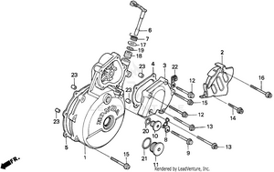 Left Crankcase Cover Schematic