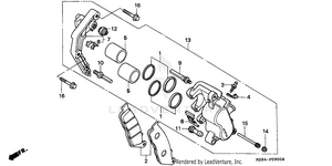 Front Brake Caliper Schematic