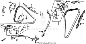 Cam Chain + Tensioner Schematic