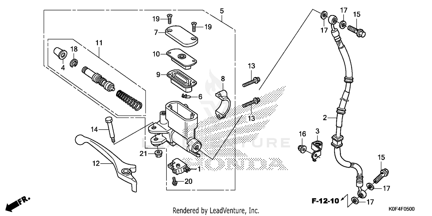 FRONT BRAKE MASTER       CYLINDER (1)