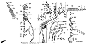 Handle Lever + Switch + Cable (trx300ex'01-'06) Schematic