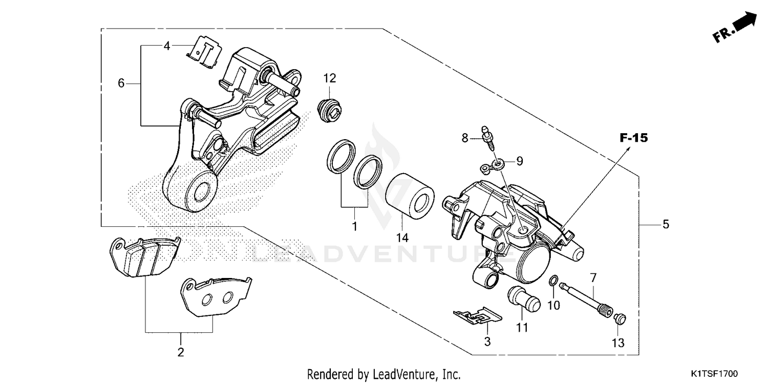REAR BRAKE CALIPER
