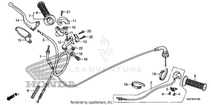 Handle Lever + Switch + Cable Schematic