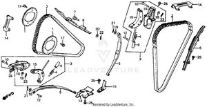 Cam Chain + Tensioner Schematic