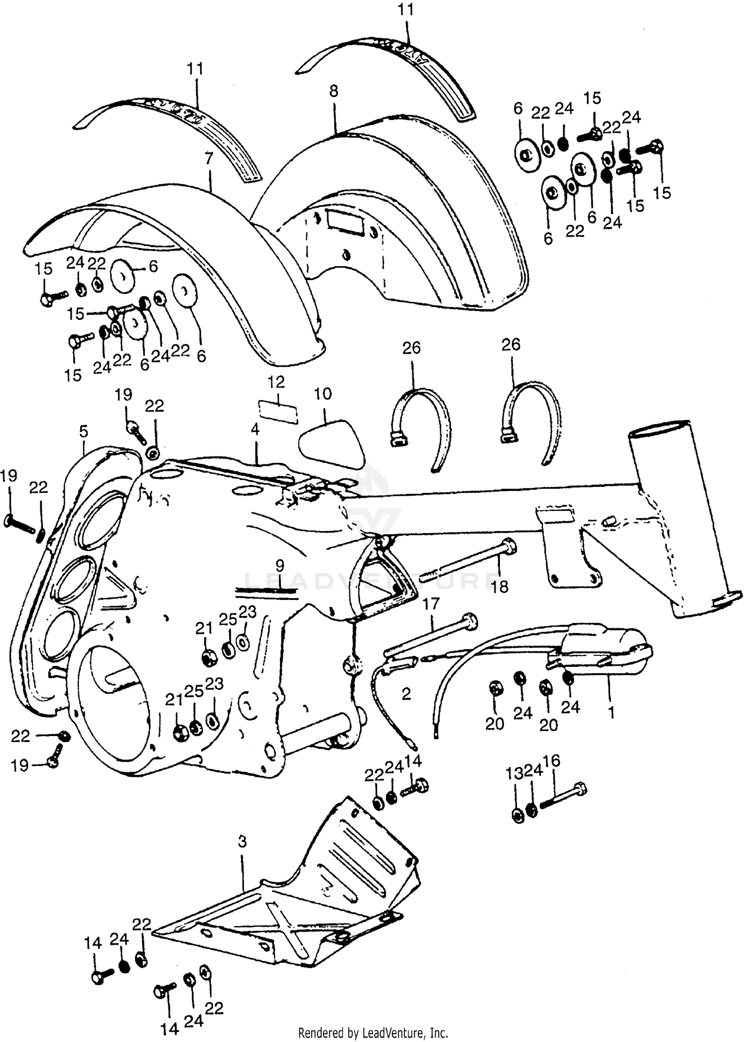 FRAME@REAR FENDER        @IGNITION COIL