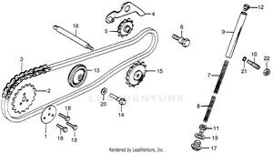 Cam Chain + Tensioner Schematic