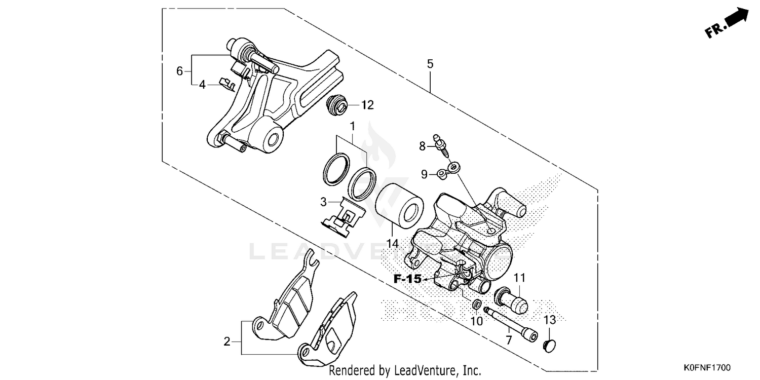 REAR BRAKE CALIPER