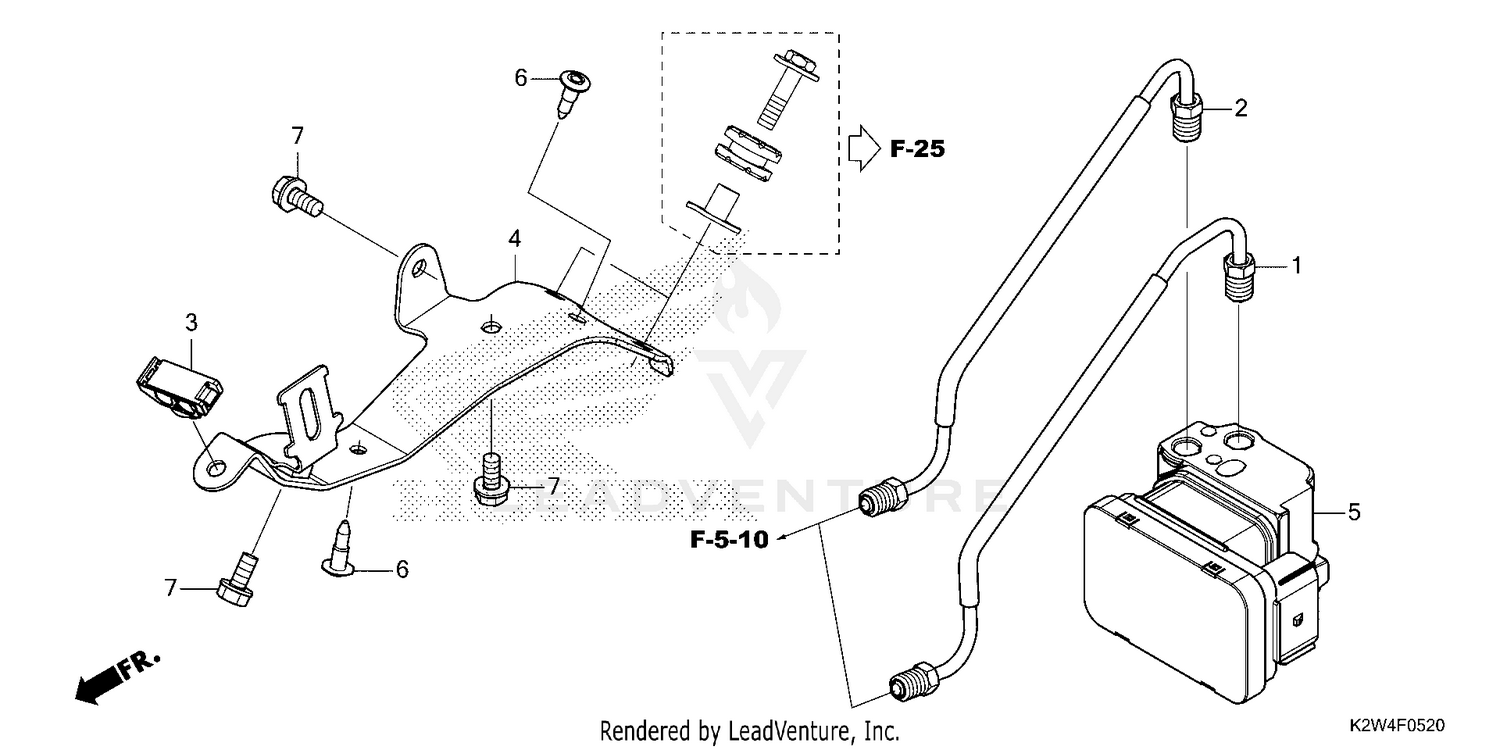 ABS MODULATOR@BRAKE PIPE