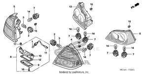 Rear Combination Light   (gl1800'06-) Schematic