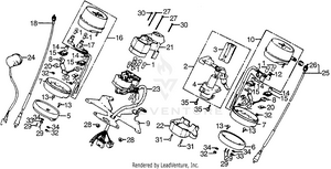 Speedometer + Tachometer + Key Set Schematic