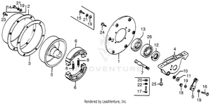 Rear Brake Drum + Rear Brake Schematic