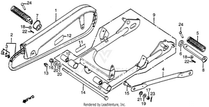 Swingarm + Chain Case Y- Schematic