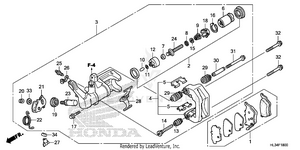 Rear Brake Caliper Schematic