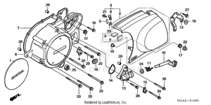 Left Crankcase Cover Schematic
