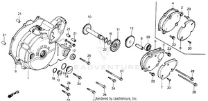 Left Crankcase Cover Schematic