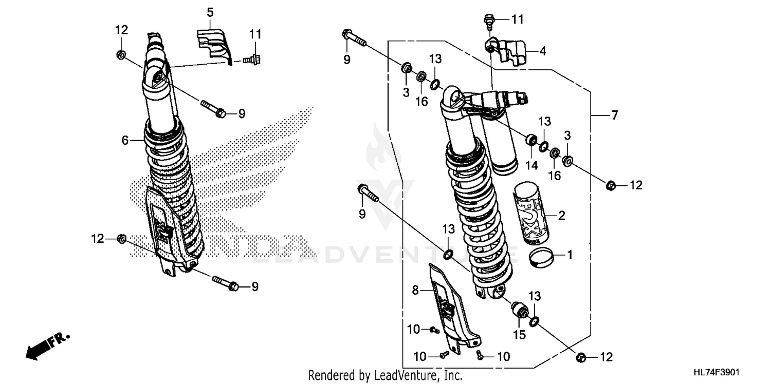 REAR SHOCK ABSORBER (2)