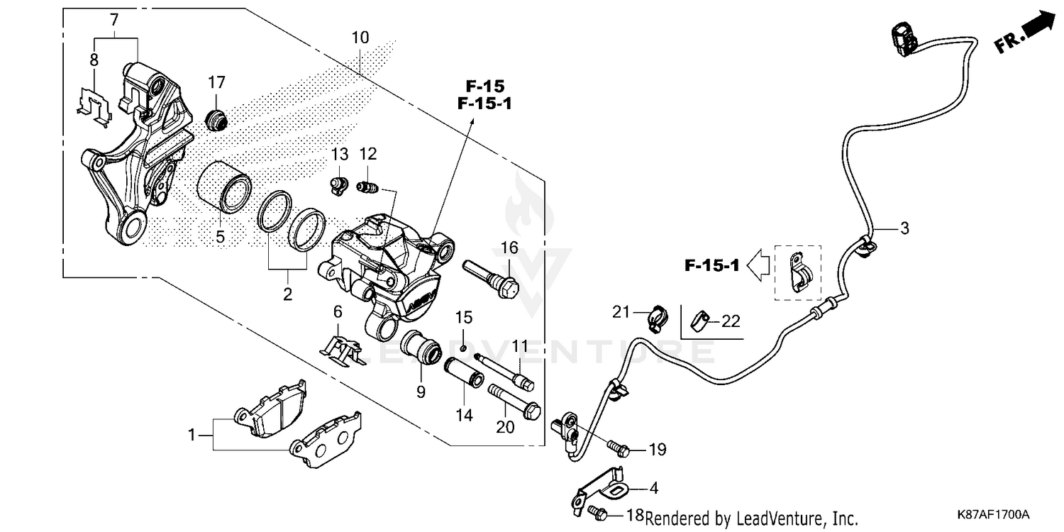 REAR BRAKE CALIPER