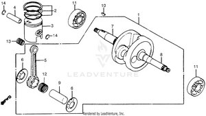 Crankshaft + Piston Schematic