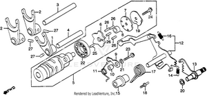 Shift Drum + Shift Fork Schematic