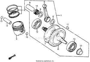Crankshaft + Piston Schematic
