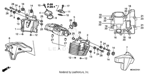 Rear Cylinder Head Cover Schematic