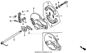 Rear Brake Panel 85-90 Schematic