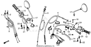 Handle Lever + Cable + Switch + Mirror Schematic
