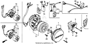 Left Crankcase Cover Schematic