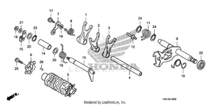 Shift Drum + Shift Fork Schematic
