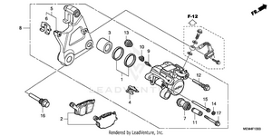 Rear Brake Caliper Schematic