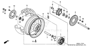 Rear Wheel ('01-'06) Schematic