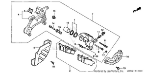 Rear Brake Caliper Schematic