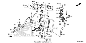 Rear Brake Master        Cylinder (2) Schematic