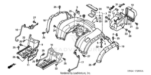 Rear Fender (trx500fa'01-'04/fga'04) Schematic