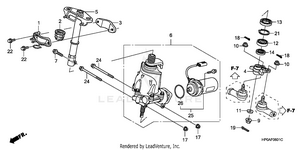 Steering Shaft (power Steering) (trx500fpe/fpm) Schematic