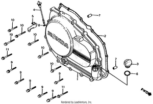 Right Crankcase Cover Schematic