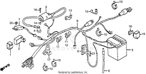 Wire Harness + Ignition Coil + Battery Schematic