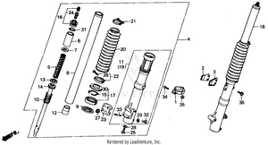 Front Fork 85-87 Schematic