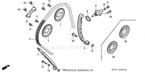 Cam Chain + Tensioner Schematic