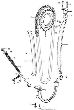 Cam Chain + Tensioner Schematic