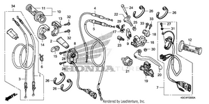 Handle Lever + Switch + Cable Schematic