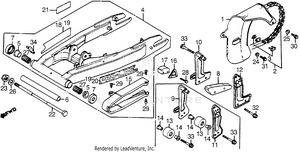 Swingarm + Chain Case Schematic