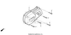 Left Crankcase Cover Schematic