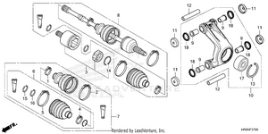 Rear Knuckle@rear Drive  Shaft Schematic