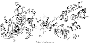Wire Harness + Ignition Coil + Horn Schematic