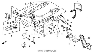 Swingarm + Chain Case 82 Schematic